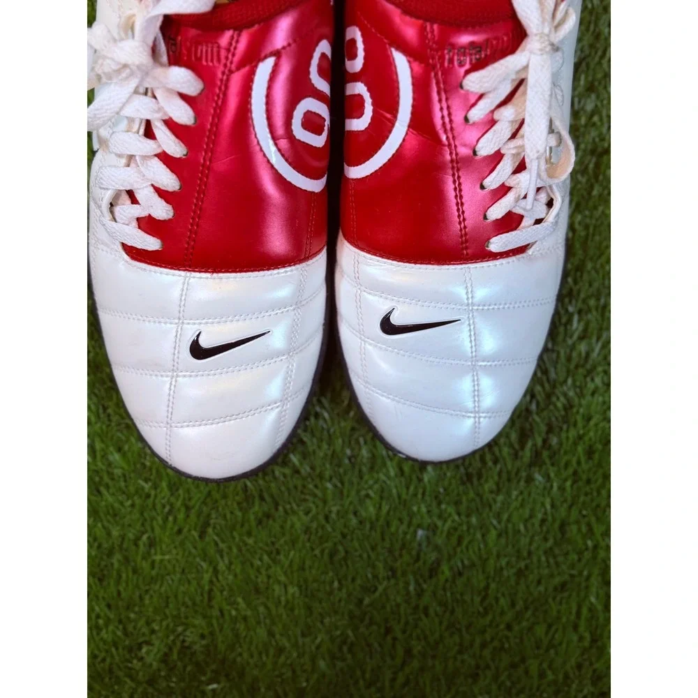 Nike Total 90 III White Red Indoor Soccer Shoes HQ2851-100 Mens 10.5